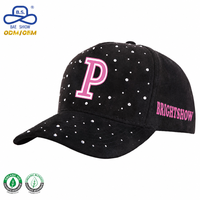 Trendy nieuwe custom baseball caps van Oxford denim suède stof, stijlvolle caps voor dames en heren, casual gebruik, met strass steentjes en custom logo.