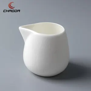 CHAODA 50/90/150ML Ceramic Milk Jar Fine Porcelain Milk Jug For Cafe Restaurant