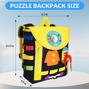 Gioco Educativo per lo Sviluppo delle Abilità Motorie Fini, Labirinto Sensoriale, Tavola delle Attività, Zaino per Bambini Autistici - Product Image 5