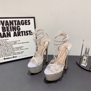 2023 New Fetish High Heels Women Sandals <b>Pole</b> <b>Dancing</b> Sexy Platform Buckle Strap Pumps Shoes Summer Sandalias Mujer - Product Image 4