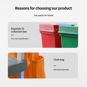 YJ seri keranjang utilitas multifungsi yang didorong dengan tangan bahan plastik untuk tas <span class=keywords><strong>Linen</strong></span> alat pembersih di ruang Hotel - Product Image 5