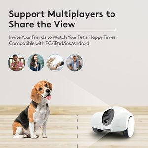 Automatic Small Animal Feeder <b>Camera</b> 1080P <b>Wifi</b> 360 Move 2-Way Audio App Charge 30 Days Standby Eco-Friendly - Product Image 5