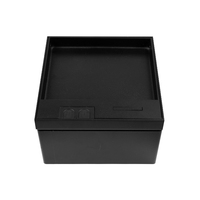 Boîte de sol encastrée ZDR-130AB noir mat en acier inoxydable, type dissimulé, 45 86 EU UK, prise de sol universelle avec 2 USB-C