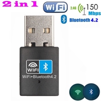 Adaptateur USB WiFi Bluetooth 2 en 1, 600 Mbps, double bande 5 GHz, mini carte réseau sans fil USB 600 m, dongle LAN, récepteur externe.