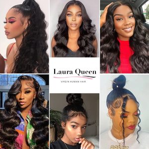 Parrucca Lace Front HD Trasparente 200 Densità con <span class=keywords><strong>Capelli</strong></span> Umani Vergini Remy Brasiliani Ondulati - Ingrosso - Product Image 6