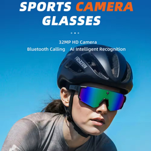 แว่นตากันแดดอัจฉริยะ V06 สำหรับบันทึกภาพกลางแจ้ง พร้อมกล้องบันทึกวิดีโอหลากสี ใช้สำหรับขี่จักรยานและเดินป่า - Product Image 3