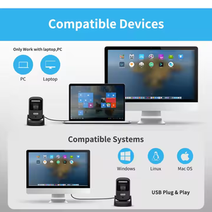 Lecteur de codes-barres omnidirectionnel USB mains libres NETUM CN-40 de bureau 1D <span class=keywords><strong>2D</strong></span> pour caisse de supermarché - Product Image 5