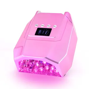 Professional Salon Use 98W Durable Cordless Pro Mirror-finish Interior Rechargeable UV LED Nail Lamp with Low Heat Model