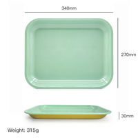 Dernière vente de stock, plateau roulant en métal 34*27cm, accessoires pour fumer du tabac, grand plateau de rangement pour pré-roulés, plateaux de service