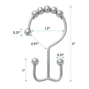 Wholesale Set of 12 Shower <b>Curtain</b> Ring Hooks Premium Poles Tracks & Accessories - Product Image 3