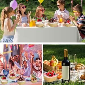 Mini moules à pâtisserie carrés avec couvercles, 5 oz, en aluminium, mini moules à gâteau avec couvercles, ramequins jetables, moules à gâteau 150 ml, coupes à dessert - Product Image 4