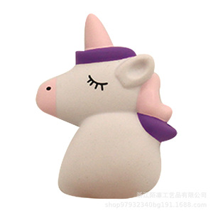 Pu Unicorn Headphone Clip Stress Relief Toy Soft <b>Squishy</b> Decorative Figurine - Product Image 4