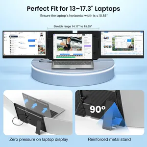 Moniteur portable 15,6 pouces 1080P IPS à trois écrans, un seul câble, plug & play, idéal pour les voyages et les affaires – <span class=keywords><strong>Meilleur</strong></span> <span class=keywords><strong>prix</strong></span>, vente flash - Product Image 4