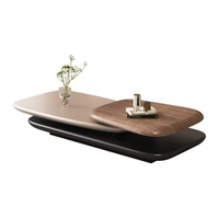 Table basse flottante rotative en galets, style minimaliste italien moderne et luxueux, table d'appoint créative pour petit salon