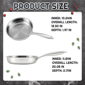 Sartén Moderna Ecológica de Acero Inoxidable Martillado con Tapa de Vidrio, Duradera, Resistente a los Arañazos, Apta para <span class=keywords><strong>Horno</strong></span> e Inducción, Juego de Utensilios de Cocina - Product Image 5