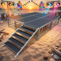 Nouvelle Scène Modulaire Carrée de Luxe en Alliage d'Aluminium, Plateforme Réglable pour Concerts, Mariages et Événements Extérieurs