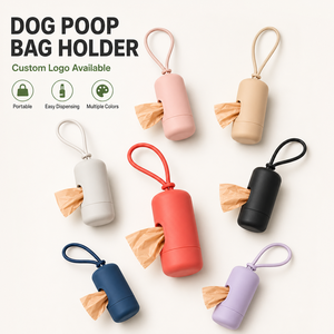 Dispensador de Bolsas Biodegradables para Excremento de Perro con Logotipo Personalizado, Portátil, de Plástico, con Clip para Correa, para Paseos al Aire Libre - Product Image 1