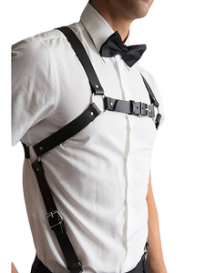De cuero de los hombres de cinturón de arnés de cuero pecho arnés Gay esclavitud juguetes eróticos LM-022 - Product Image 2