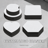 Sous-verre en caoutchouc blanc de 5 mm CALA avec logo personnalisé, écologique, pour sublimation, design rond classique, pour porte-gobelet de voiture