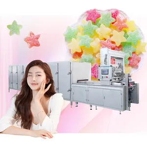 Full automatic jelly gummy candy machine production line Vitamin C + Zinc Gummies making machine for sale