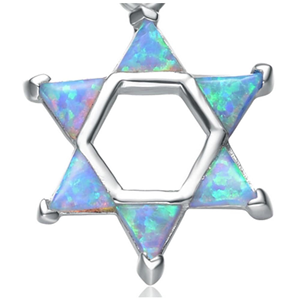 TD Collette Z argento Sterling collana pendente moda con zirconi bianchi e blu - Product Image 2