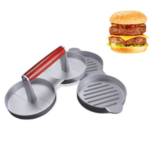 Alüminyum Alaşımlı Yapışmaz Çevre Dostu Manuel Tekli/Çiftli Hamburger Presi Kalıbı Et Sığır Eti Mutfak Gereçleri Köfte Yapıcı <span class=keywords><strong>Burger</strong></span> - Product Image 3
