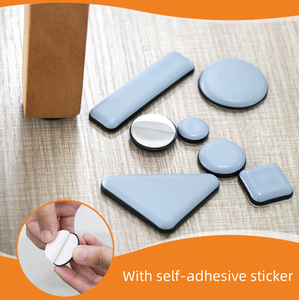 Glissières de meubles en plastique, patins de chaise auto-adhésifs antidérapants pour la protection des coins de table de cuisine et de sol - Product Image 5