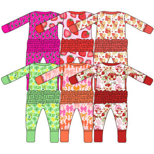 OEM Anpassbare Kinder-Oster-Strampler mit Aufdruck, Langen Ärmeln, Doppelreißverschluss und Spitze aus Bambus - Product Image 4