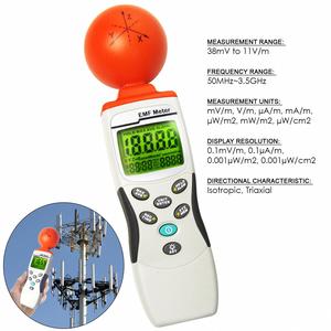 เครื่องวัดรังสีอิเล็กโทรสโมคไมโครเวฟแบบขายส่ง ช่วงการวัด 38mV ถึง 11V/m เครื่องวัดความแรงสนามแม่เหล็กไฟฟ้า 3 แกน ผลิตในไต้หวัน - Product Image 4