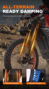 Moto tout-terrain sans balais 4000W, pneus 17/14 pouces, VTT électrique 72V, 61-80km/h, haute performance, pour adultes, aventure, haute vitesse - Product Image 5