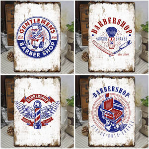 理髪店の金属ポスター屋内壁のプラークの装飾理髪店のツールアート工芸品アイアンサインヴィンテージブリキ板カスタムメタルティンサイン - Product Image 2