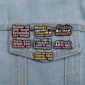 Broches en émail avec proverbes amusants, badges de revers sur le thème de l'anxiété sociale, broches sur la santé mentale, vente en gros, cadeau - Product Image 2