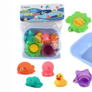 bath toy set shower baby toys dinosaur tub time aqua nesting Bath Squirters Squeeze Stacking Cups toddler net