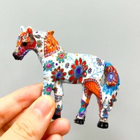 Aimants de réfrigérateur personnalisés en résine 3D de forme irrégulière, style Art Déco, peints, créatifs, souvenirs de plage, faits à la main, OEM/ODM