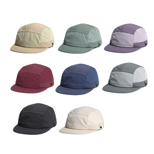 Chất Lượng Cao Nhanh Chóng Khô Màu Khối 5 Bảng Điều Chỉnh Mũ Nylon Cong Mũ Bóng Chày Mũ Upf50 + Ngoài Trời Trucker Mũ Không Có Cấu Trúc Mũ Trại - Product Image 4