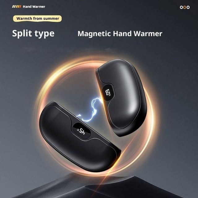 Customize Portable Outdoor 2 Pack Electric Hand Warmer Super Long Battery Life 2 in 1 Magnetic Rechargeable Hand Warmer