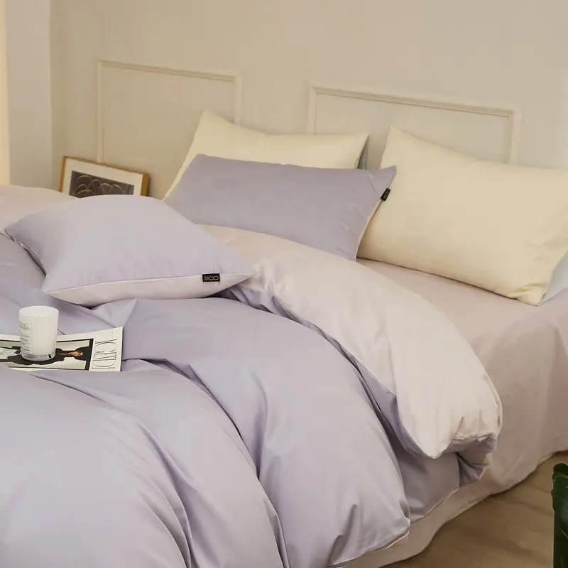 Manufacturer customized Class A 60-count long-staple cotton simple four-piece set bedding set