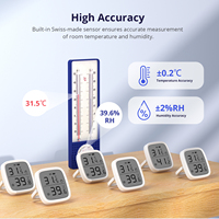 Capteur de température et d'humidité intelligent LCD Zigbee SONOFF SNZB-02D, hygromètre thermomètre sans fil, compatible Alexa et Google Home, SNZB02D
