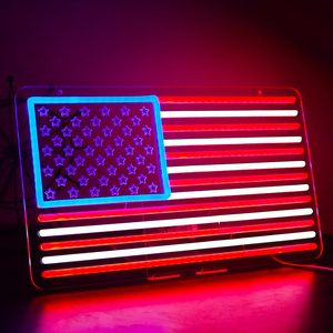 USA flag Letreros Neon LED indoor hanging ambient light wall decoration light entrance indicator light luminous <b>sign</b> 5v 12v - Product Image 6
