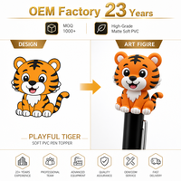 Adorno de Bolígrafo Personalizado con Diseño de Animal 3D, Regalo Promocional, Tapa de Bolígrafo de PVC Suave con Mascota, Obsequio Corporativo, Suministro para Ferias Comerciales