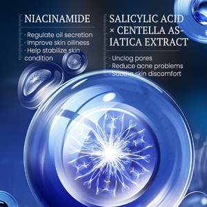Limpiador facial KORMESIC con certificación Bpom de 300 ml, sin aceite, con ácido salicílico, para piel propensa al acné, con aroma fresco. - Product Image 4