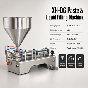 Machine à pâte semi-automatique personnalisée de haute précision pour les boîtes, les flacons, les bouteilles, les crèmes, les shampoings, les yaourts, les confitures, les sauces, les jus, la <span class=keywords><strong>mayonnaise</strong></span> - Product Image 2