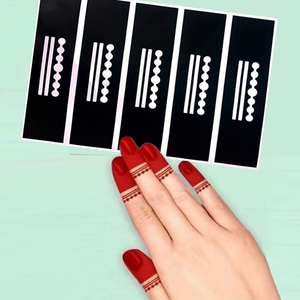 Henna pasta Body <span class=keywords><strong>Color</strong></span> pittura a mano indietro del dito del tatuaggio adesivo a rete modello cavo henné pittura tatuaggio - Product Image 4