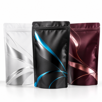 Sachet Doypack imprimé de qualité alimentaire MOPP/VMPET/PE avec fenêtre transparente et fermeture éclair refermable pour épices, poudres et herbes sèches