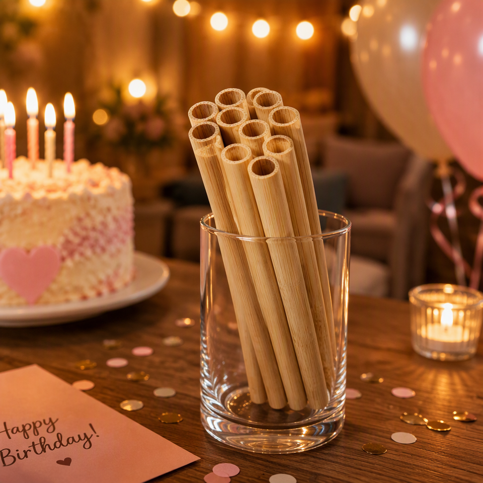 Biodegradadable Substances Bamboo Disposable Drinking Straws Biodegradable Heat Resistant ...