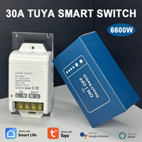 Relais intelligent à courant élevé 30A 4000W, 12-240V CA/CC, compatible Tuya Alexa pour l'apprentissage de la domotique intelligente Code RF433 travail