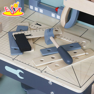 Sáng tạo công cụ bằng gỗ bàn làm việc Đồ chơi thiết lập vui vẻ giả vờ chơi giáo dục Kit cho trẻ em trai & cô gái w03d246 - Product Image 5