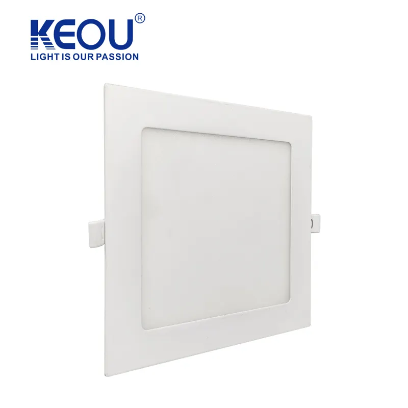 KEOU tavan aydınlatma 7 inç 15w 3cct kare düz led panel pot ışıkları ofis aydınlatma için