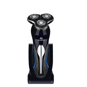 Heißer Verkauf Elektro rasierer 3 Cutter Head Dry Wet Shaving Smart USB Wiederauf ladbarer Rasierer Elektro rasierer für Männer