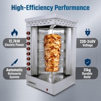 Machine à kebab/shawarma au gaz commerciale haute performance, modèle sur pied, pour doner kebab/shawarma